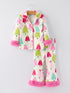 christmas-tree-girls-pajama-set-with-furry-trim-perfect-for-winter-nights-Sophia's Style-Pajamas-1